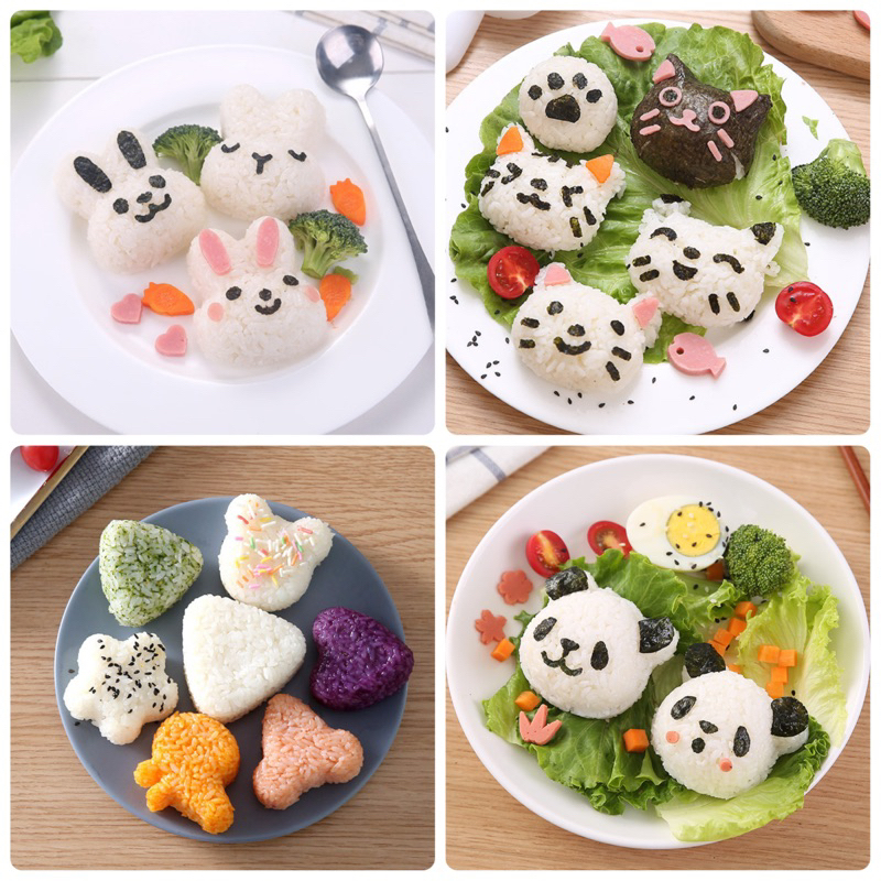 RICE MOLD BENTO JELLY CHOCOLATE RABBIT CAT BEAR PEPPA PIG STAR HEART ...