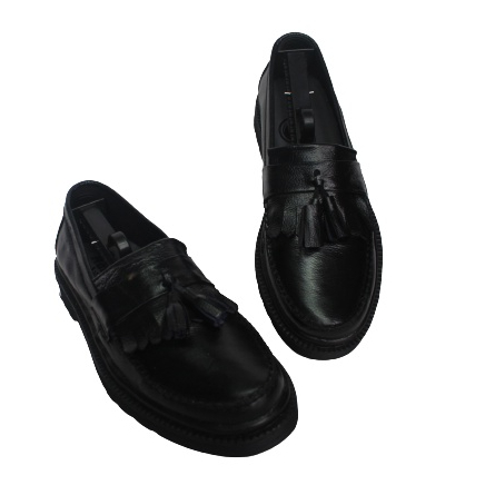 Dokmart Penny Loafer OxFord Shoes Full Black Genuine Cow Leather - Dr ...