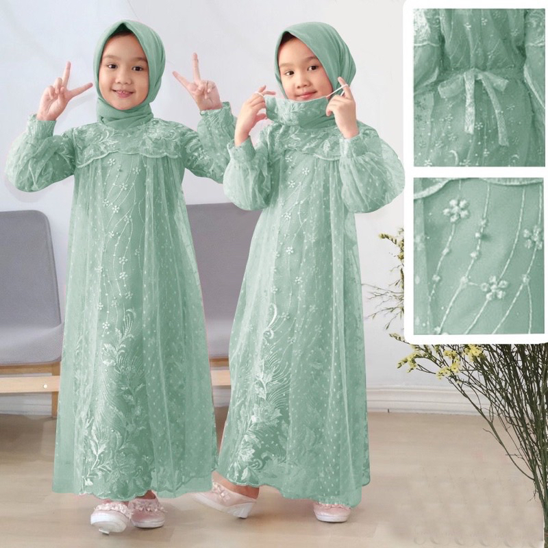 [Raya 2024] Kid LIANA Moslem Girls MUSLIM Dresses/Party Dresses