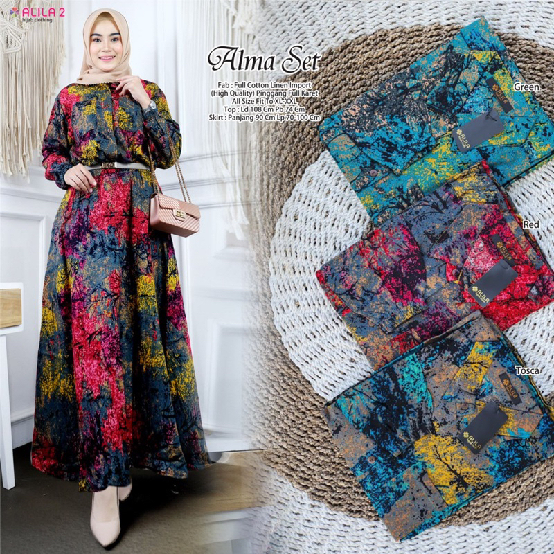 Alma set by ALILA And 100 ORIGINAL Tiedye (cotton linen motif set