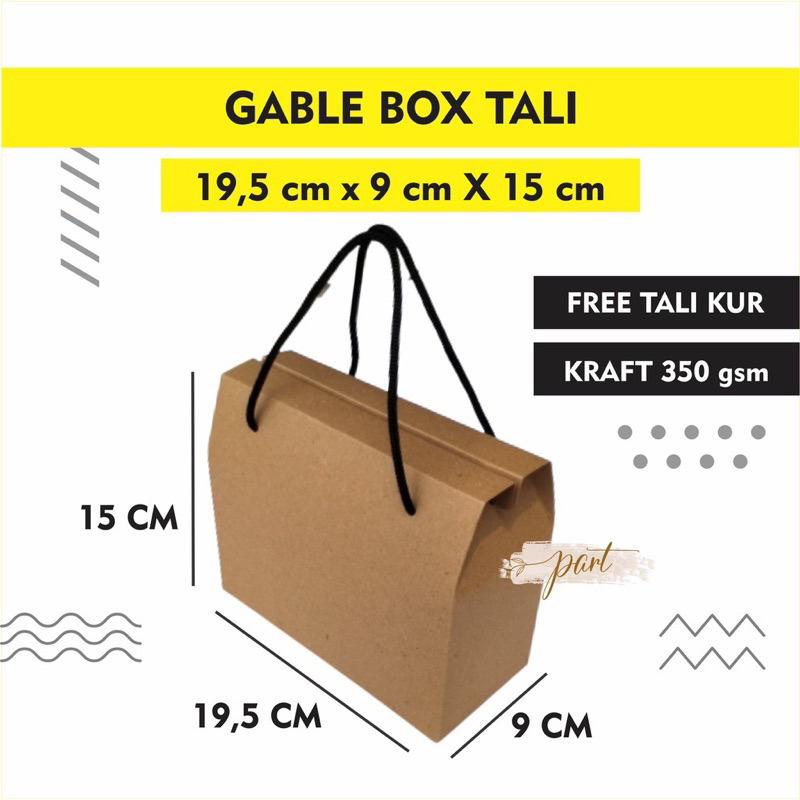 Gable Box Hampers Cake Rope 19,5 x 9 x 15 | Shopee Malaysia