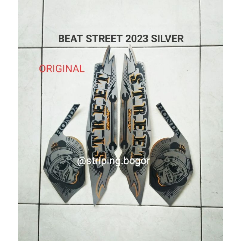 Honda Beat Street Silver Ori Motorcycle Sticker Striping Shopee Malaysia