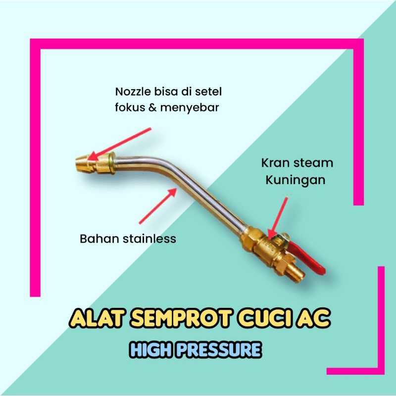 Steam Washing nozzle Faucet AC jet cleaner 1 Hole Water Spray Spray nozzle Faucet Shopee