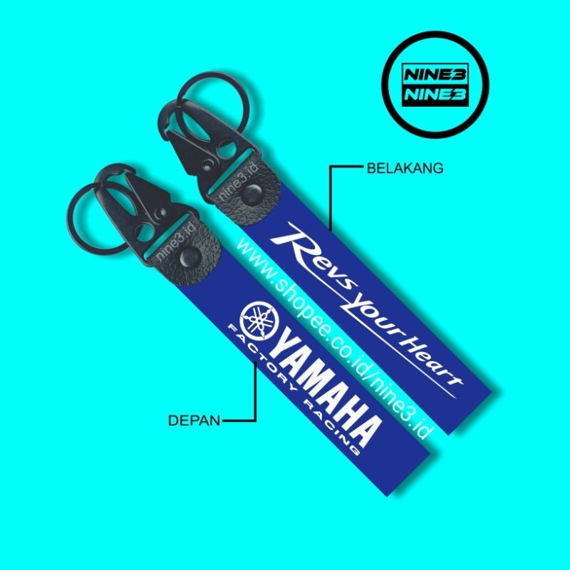 Gantungan Yamaha Revs Your Heart Car Motorcycle Keychain Premium Keychain Logo Yamaha Revs Your