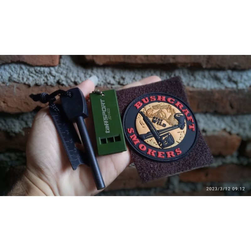 Bushcraft SMOKERS fun package, bushcraft patch, survival kit, camping ...