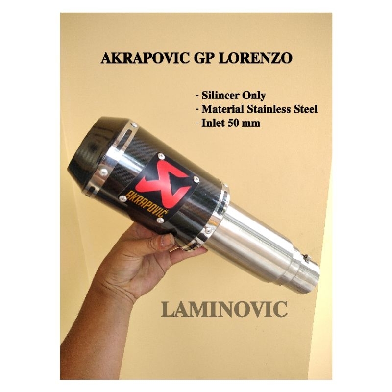 Exhaust Racing Exhaust Akrapovic GP Lorenzo Silincer Ninja 250fi only ...