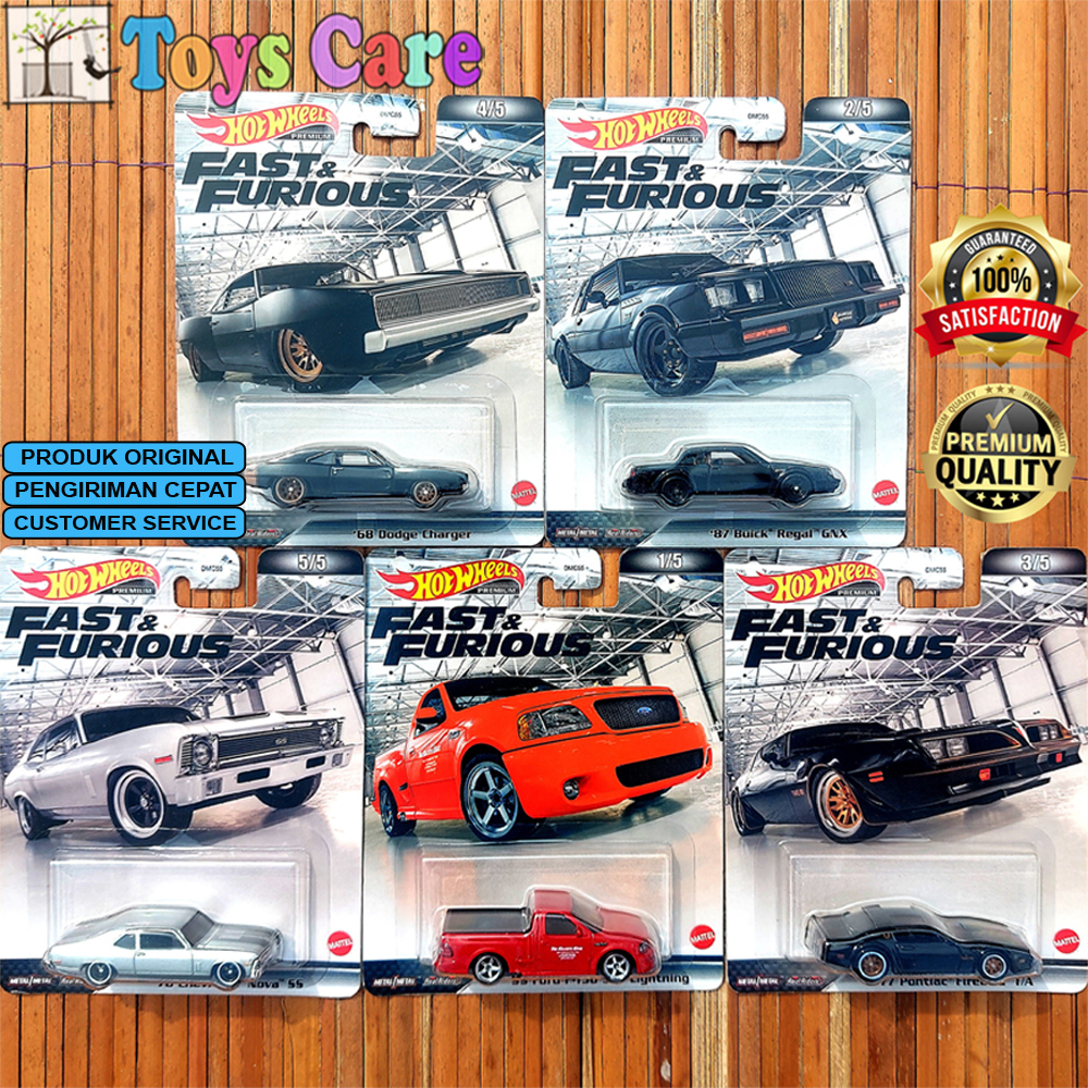 Hotwheels RETRO FAST & FURIOUS SET 5pcs - 68 DODGE CHARGER 87 BUICK ...