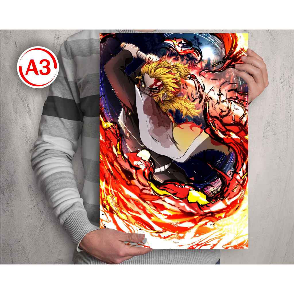 Poster Collection A3 Anime Kimetsu No Yaiba/Demon Slayer B - Tanjirou ...