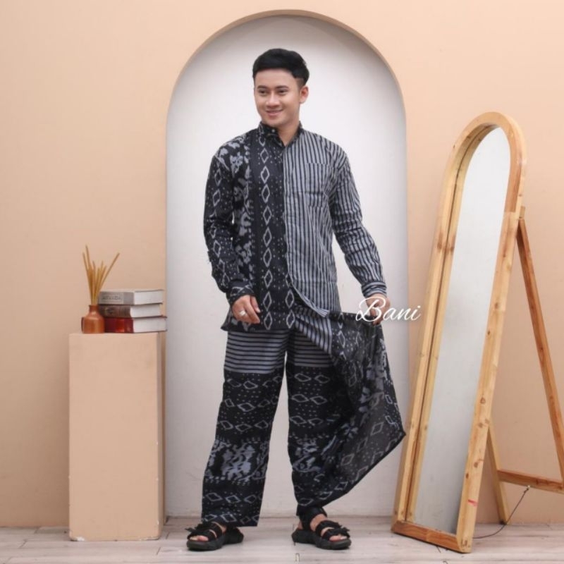 KEMEJA Set Of BATIK Sarong Pants And Shirt FREE Mask SET Of BATIK ...