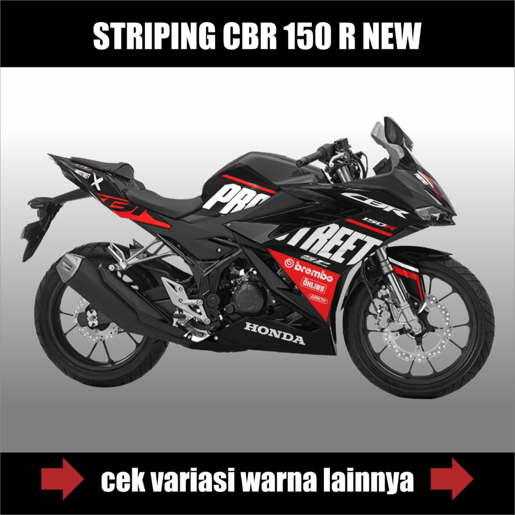 Cbr150r k45r Motorcycle Striping sticker list Variation honda cbr