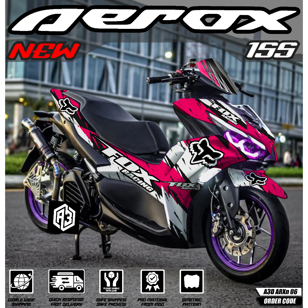 (C0D) Sticker Decal Aerox 155 New Full Body Custom Dekal Sticker Aerox ...