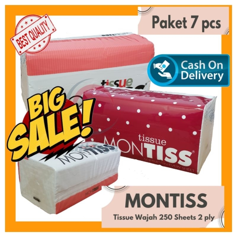 [Package Contains 7 pcs] montiss Tissue 250 sheets 2 ply | Facial ...