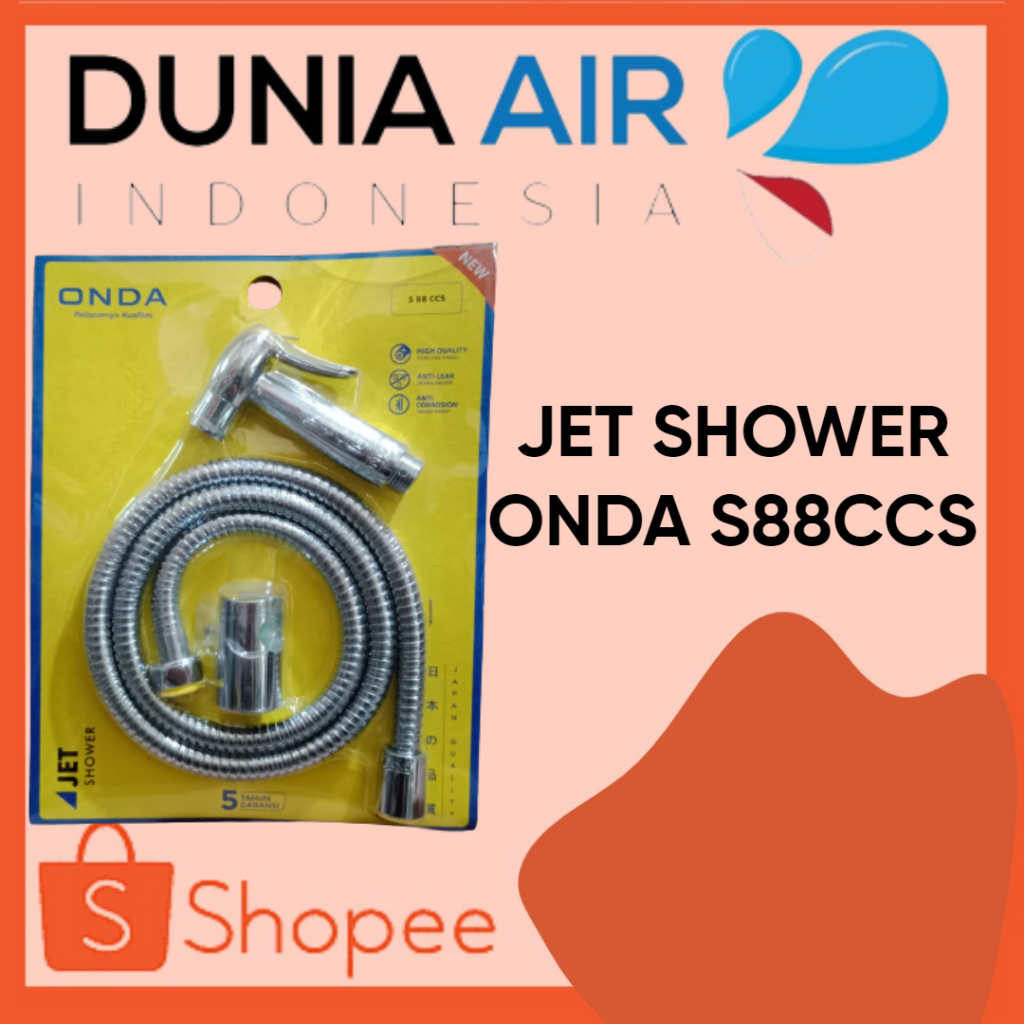 Jet SHOWER ONDA S88CCS CHROME SHOWER Faucet BIDET FLEXIBLE HOSE