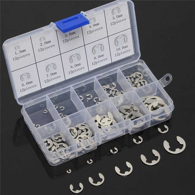 E-clip External Retaining Ring Assortment Kit 120PCS JR20 | Shopee Malaysia