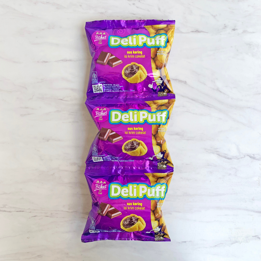 Deli Chocolate Sus Puff 20g (1 pack contains 10 pcs) | Shopee Malaysia