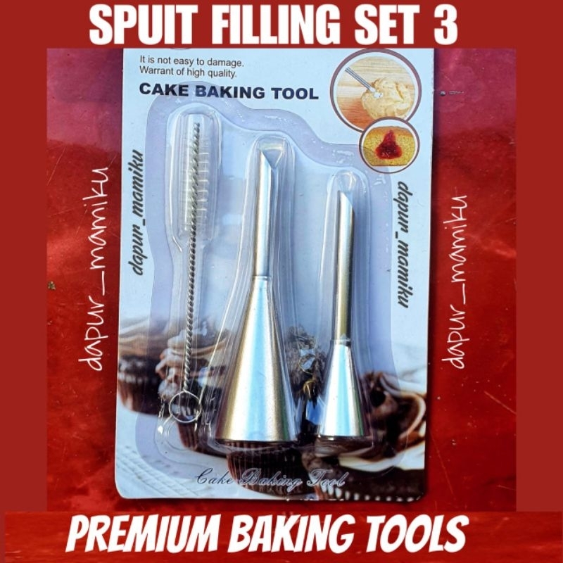 Dapurmami (Set Of 3 Filling Syringes) Cake Filling Syringe Cake Sus Fla