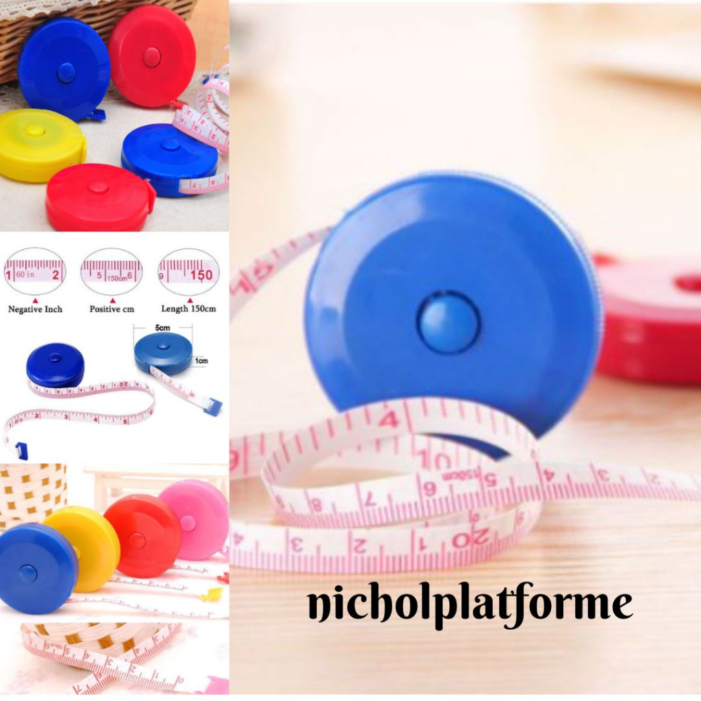 Nicholplatforme Mini Roll Meter Clothes Measuring Tool 150cm Abdominal ...
