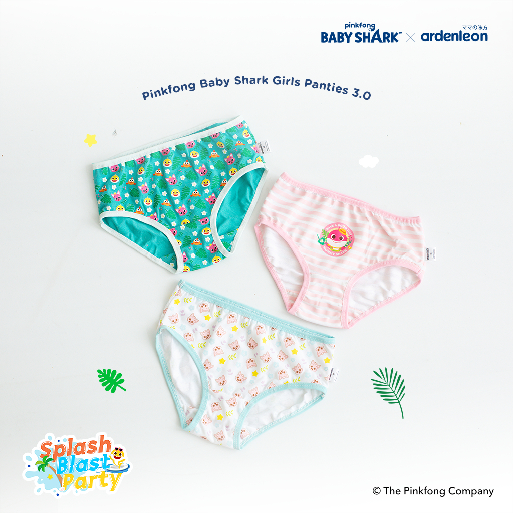 Ardenleon x Pinkfong Baby Shark Girl's Underwear/Girls Panties