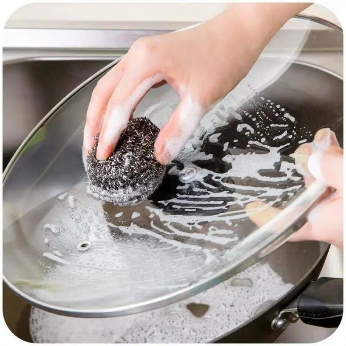 Dishwashing Wire Coir Stainless Dishwashing Sponge Frying Pan Cleaning