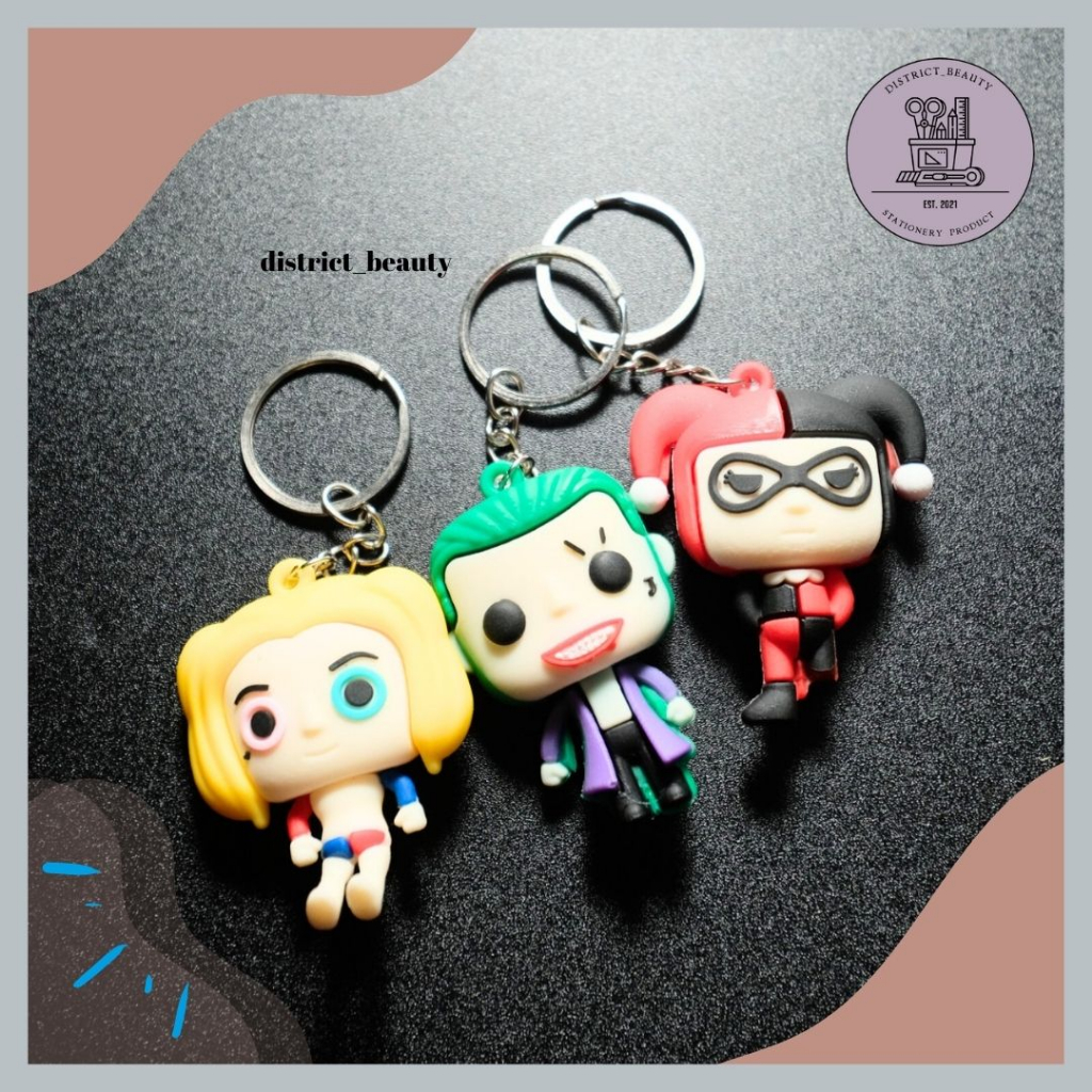 GANTUNGAN Joker And HARLEY QUINN KEYCHAIN KEYCHAIN Cartoon Character MOVIE Shopee Malaysia