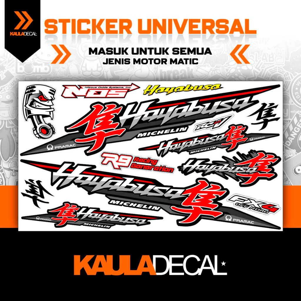 Motorcycle STRIPING STICKER ALL MATIC MOTIF 261 / UNIVERSAL MATIC ...