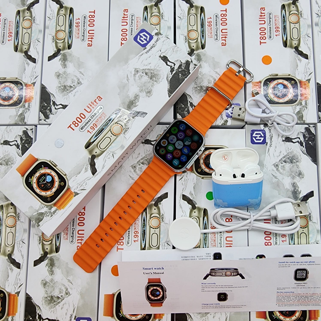 Smartwatch T800 Ultra Rubber Free Earphones Bluetooth Shopee Malaysia