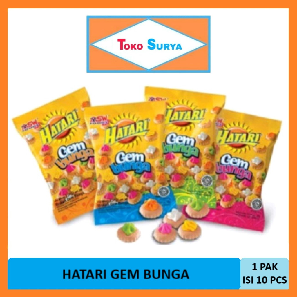 Gem Bunga Hatari Renceng 10x20gr Gem Bunga Biscuits | Shopee Malaysia