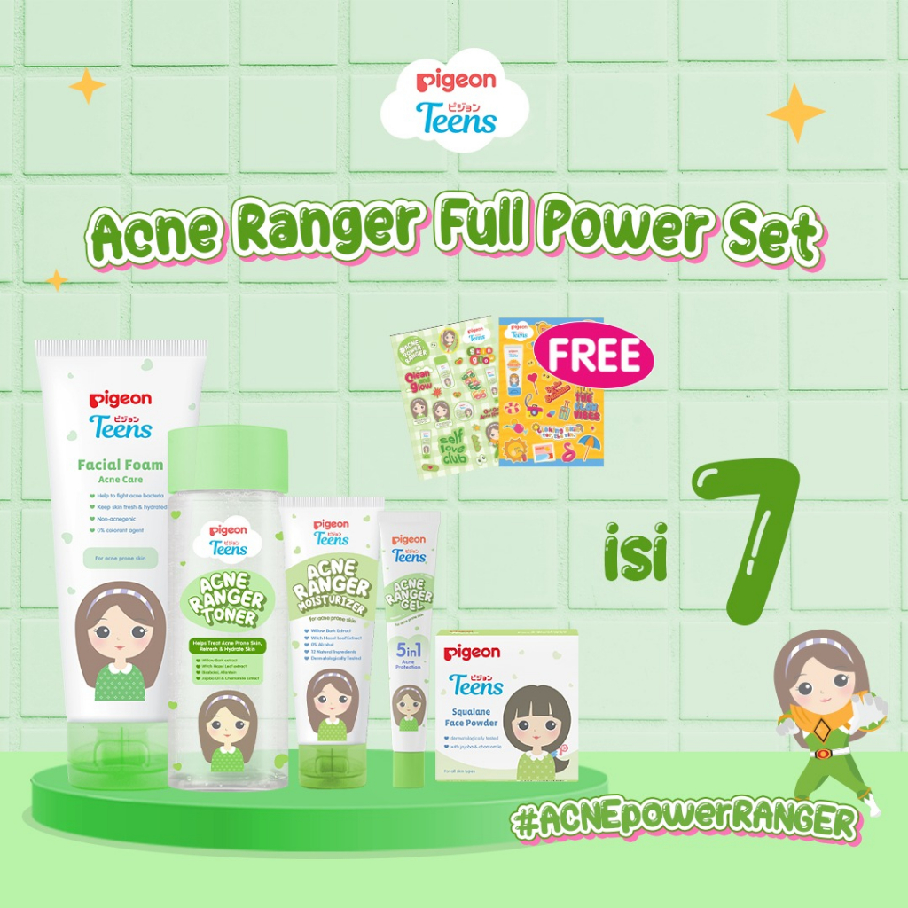 (EXCLUSIVE Buy 1 GET 7) Pigeon Teens Acne Ranger Full Power Set ...