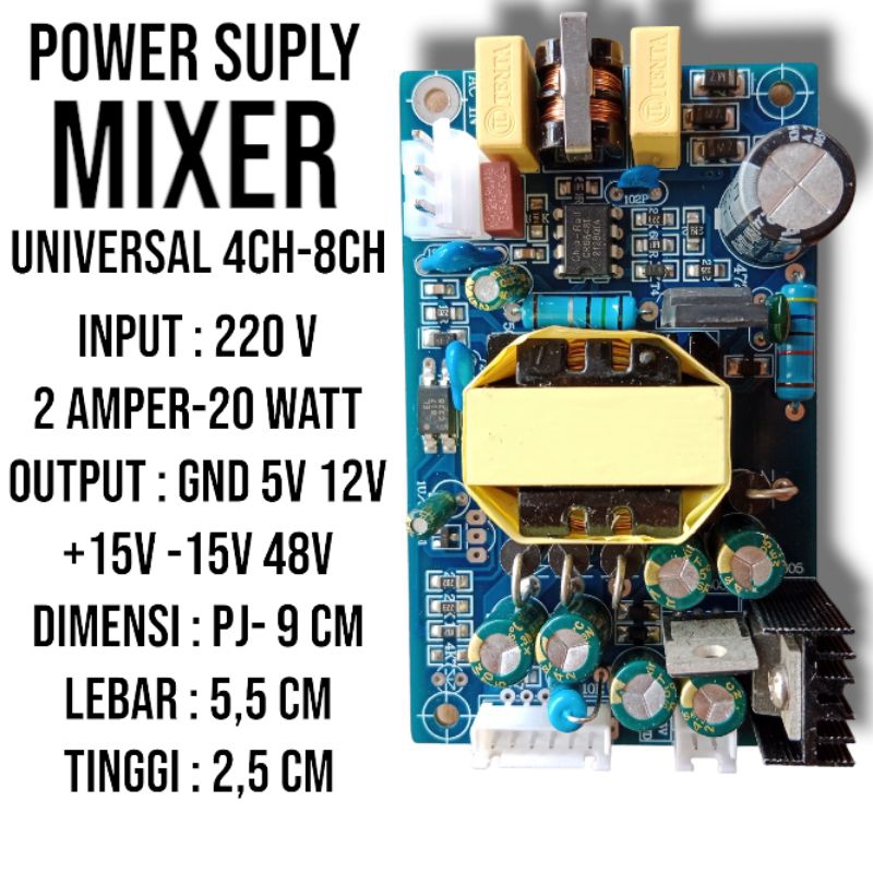 CHANEL Power Supply MIXER UNIVERSAL 4channel TO 8channel KIT PSU MIXER