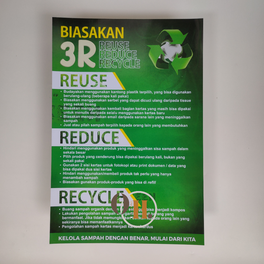 3r Waste Treatment Poster - 3R Garbage Poster - Reuse - Reduce ...