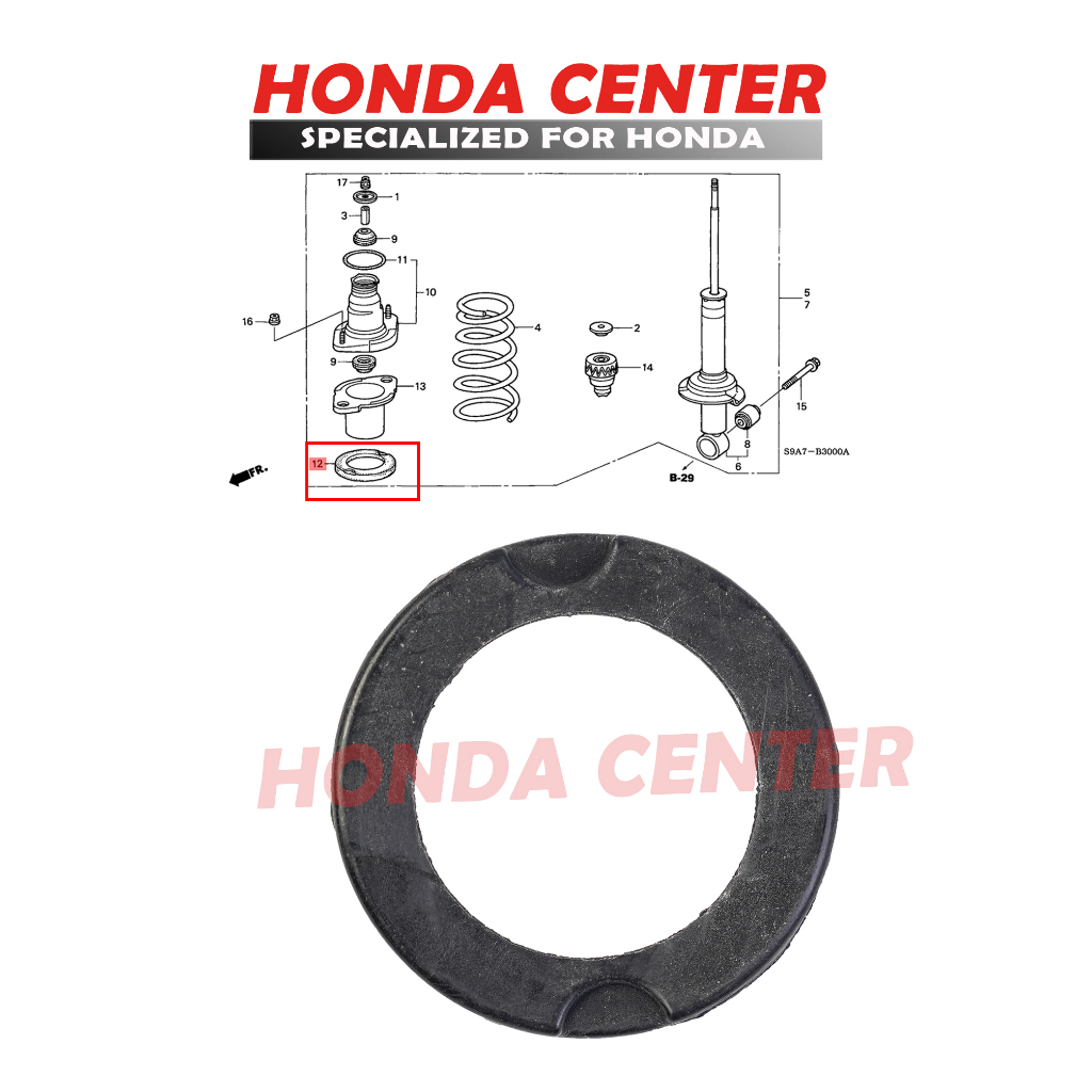 Rubber Rear Spring Pads Stream Crv Gen2 Civic Vti Vtis Crv Rd Gen2 Re ...