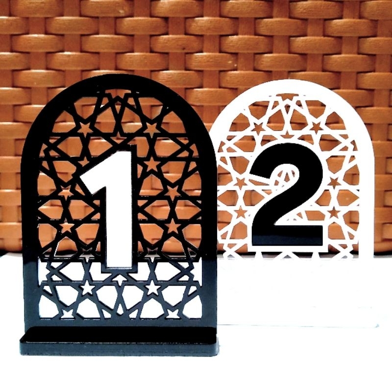 Acrylic Table Number Table Number Resto Cafe Coffee Shop restaurant ...