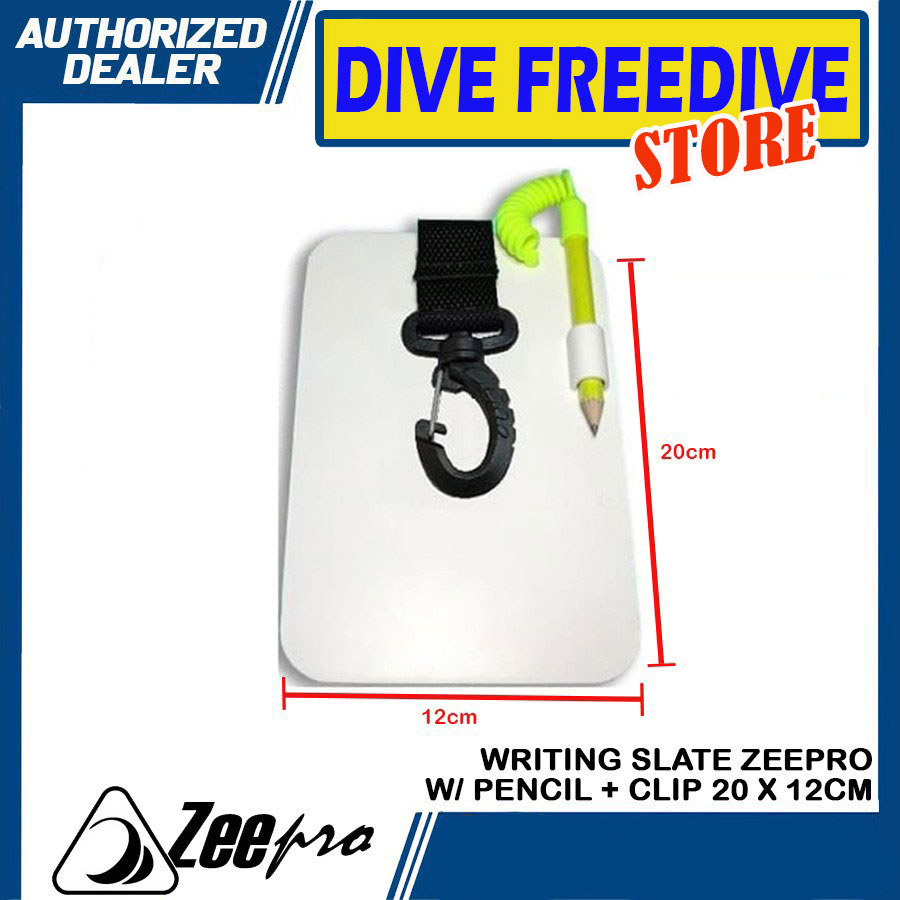 Writing Slate Zeepro With Pencil & Clip 20 cm x 12 cm Underwater ...
