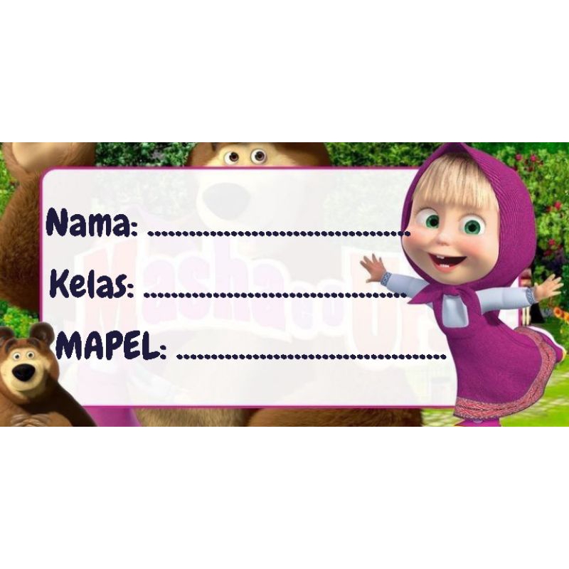 Contents Of 24 Character Mapel Stickers - School Textbook Labels ...
