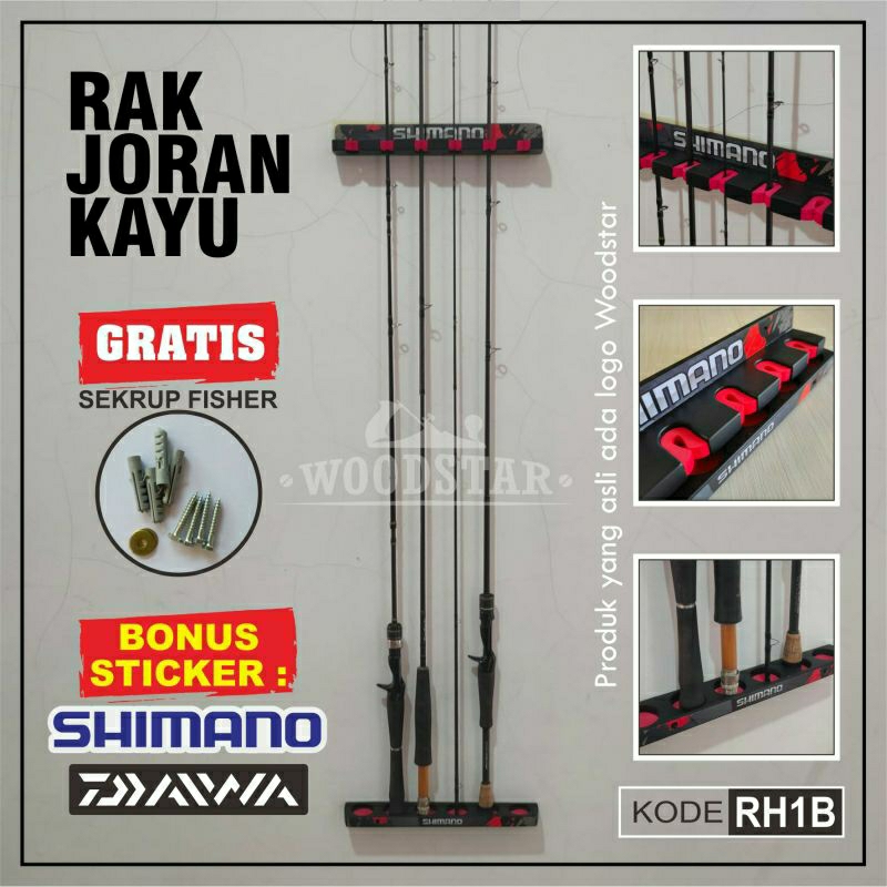 KAYU Wooden rod holder Rack Or Rack For Placing Fishing Rods