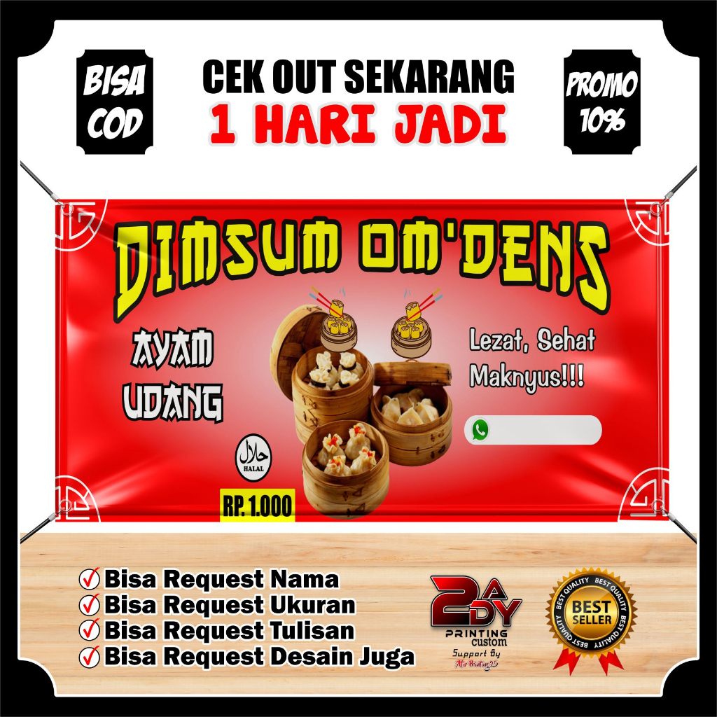 Print DIMSUM BANNER / QUALITY DIMSUM BANNER - VIRAL DIMSUM SALE BANNER ...