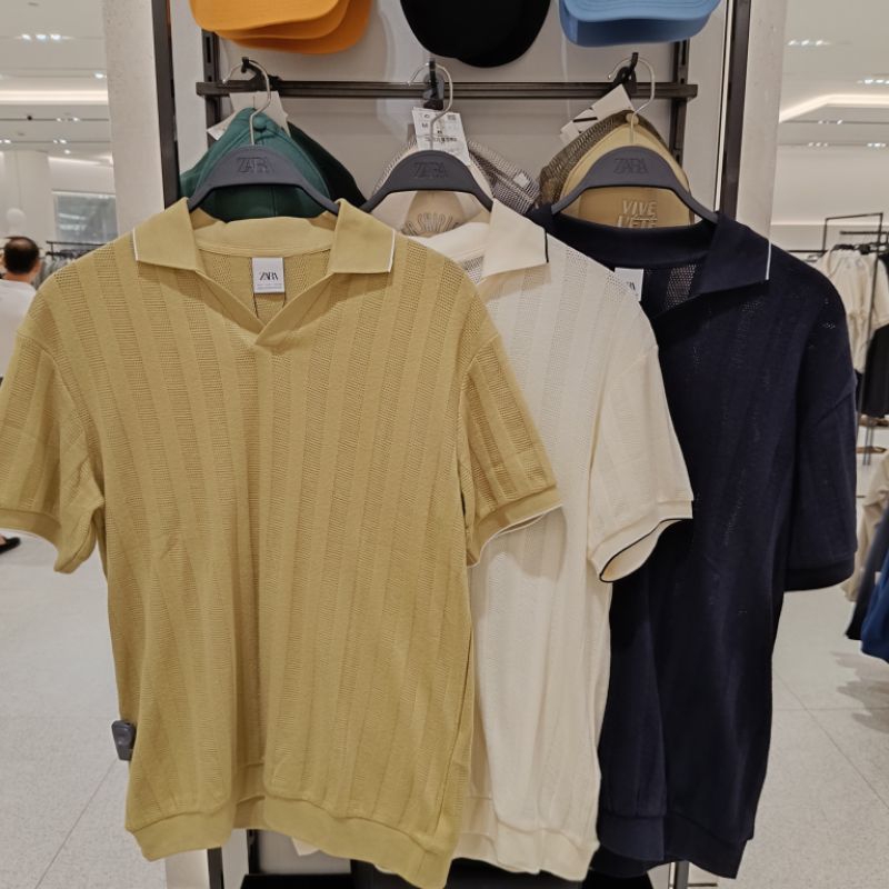 Zara MAN Knitted Polo Shirt (Delivery Service) Shopee Malaysia