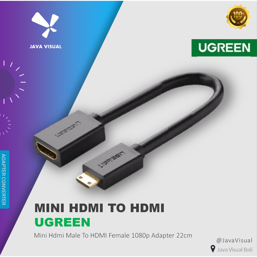 Ugreen Mini Hdmi Male To Hdmi Female K Adapter Mini Hdmi Cm Shopee Malaysia