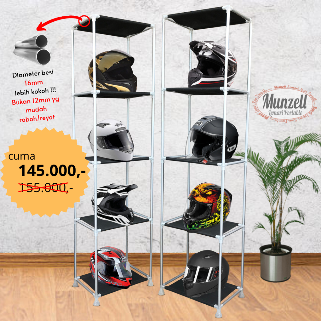 Munzell 5room Helmet Rack Type Ox09 (Display Rack/Multipurpose Shelf