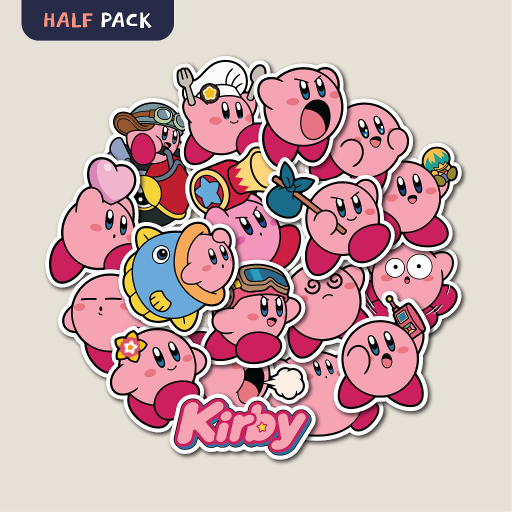 Kirby STICKER PACK Tumbler STICKER Helmet Suitcase LAPTOP Sticker Shopee Malaysia