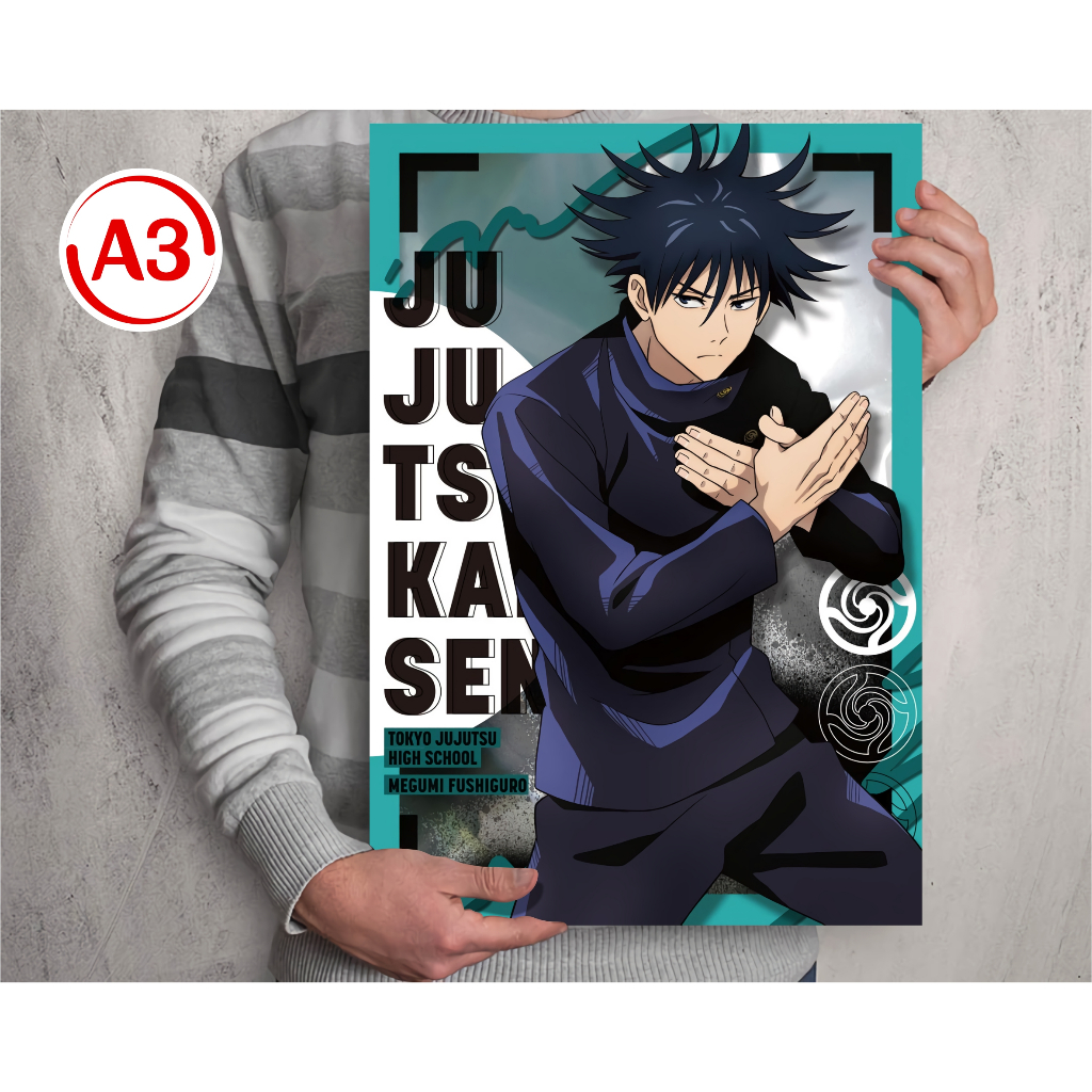 Poster Collection A3 Anime Jujutsu Kaisen B - Itadori Fushiguro ...