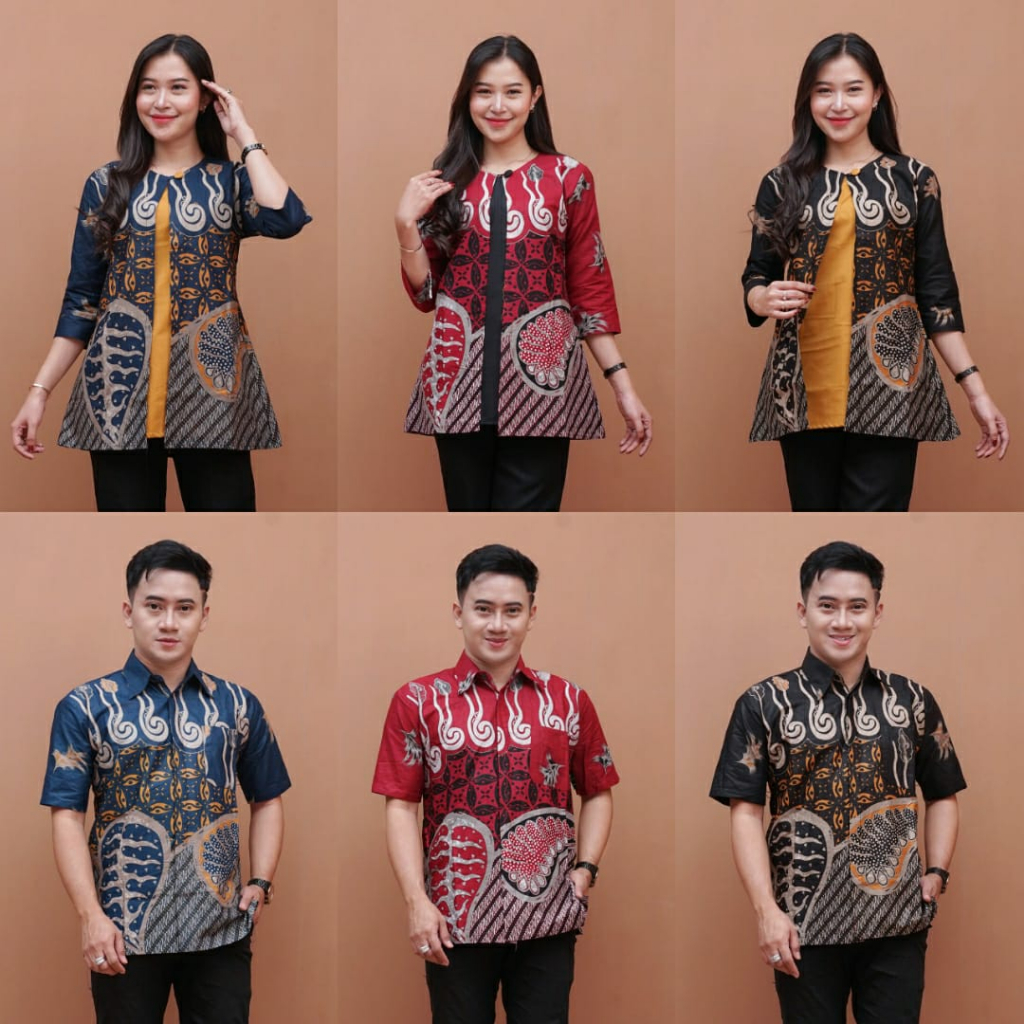 Maura Couple - Sania Ruffle BATIK Couple Ori Nabtic Dress Guarantee ...