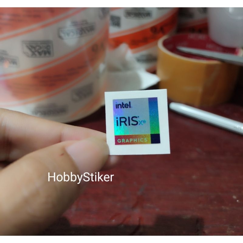 Intel iris graphic sticker with hologram effect for pc laptop notebook ...