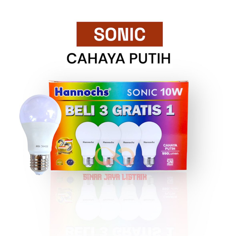 Sonic LED Package 3 +1 10W (4pcs Contents) | Shopee Malaysia