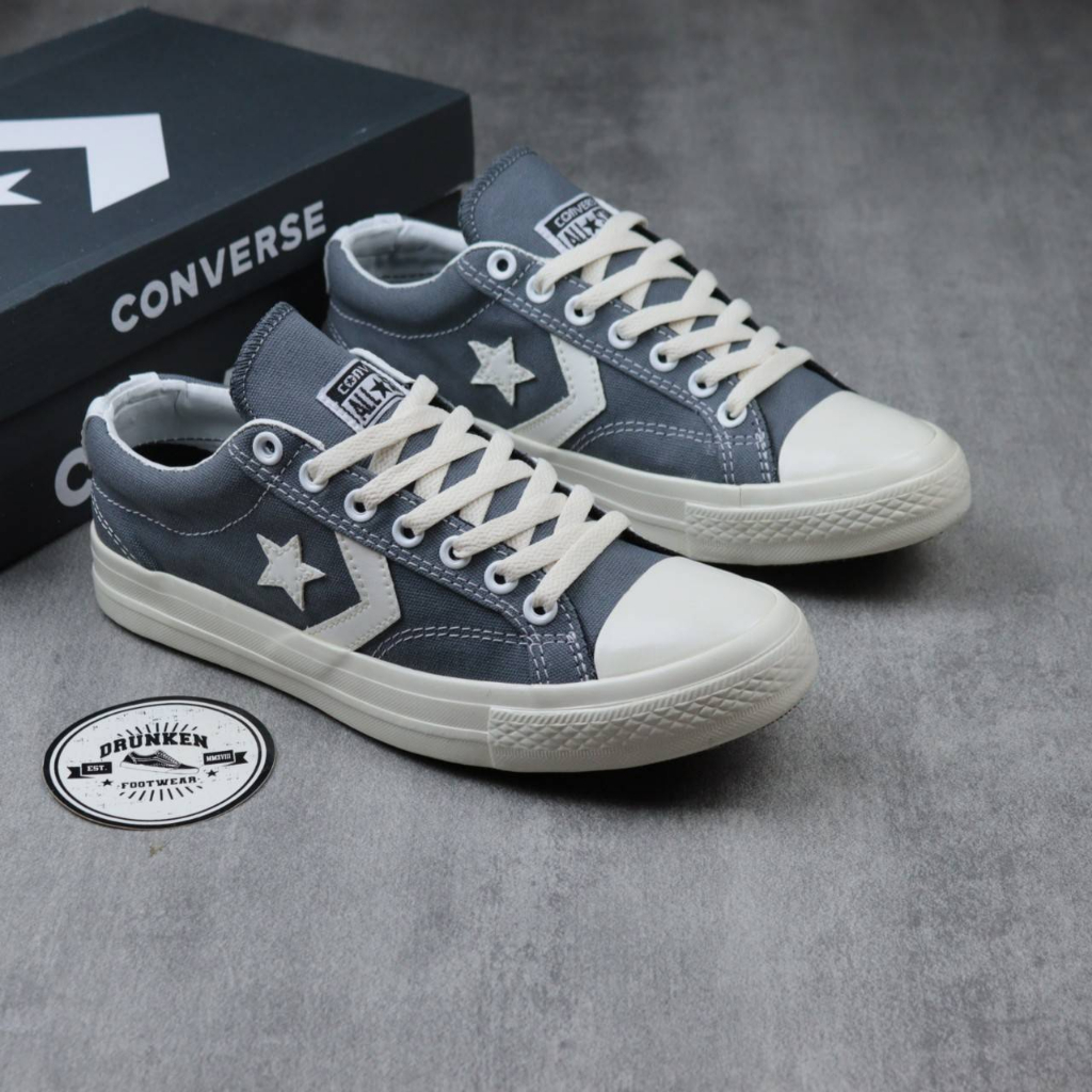 Converse All Star One Star Chevronstar Gray White Shoes | Shopee Malaysia