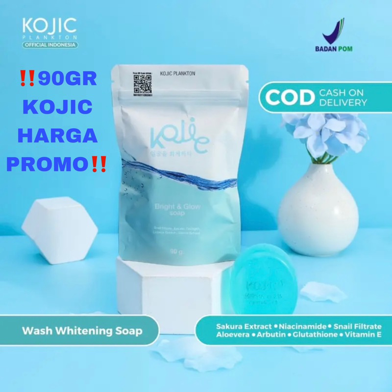 Wholesale BPOM KOJIC PLANKTON BRIGHT AND GLOW SOAP FACE BODY KOJIC FACE