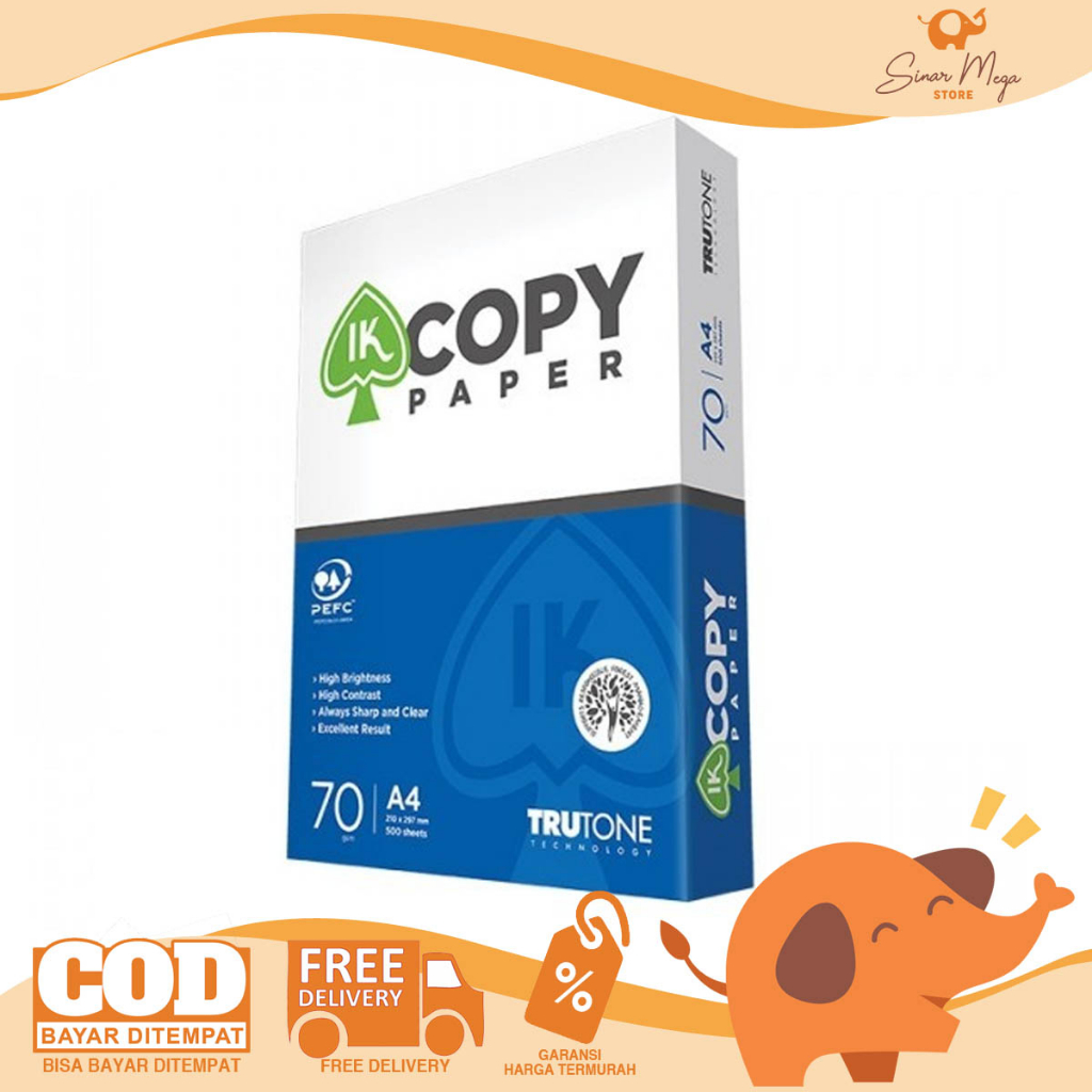 Ik Copy Copier Paper Print Paper/A4 Photocopy Paper 70gr/gsm 500 Sheets/Quality Sheets Shopee
