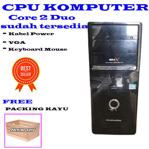 Computer cpu core 2 duo+power cable+vga+keybord mouse | Shopee Malaysia