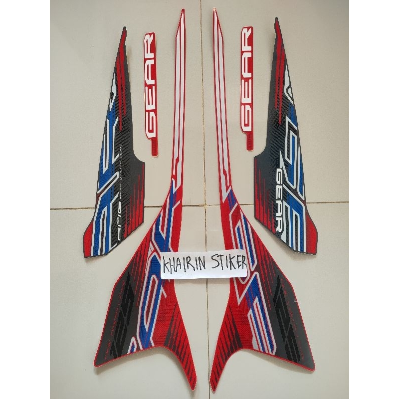 MERAH Original red 2023 Mio gear sticker striping | Shopee Malaysia