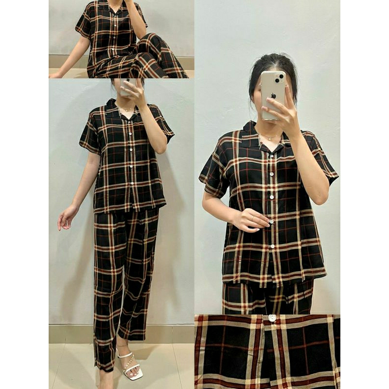 Kinko Rayon Pajama Set Friendly Pajamas Aesthetic Pajamas Pajama Set Shopee Malaysia